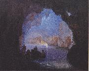 Heinrich Jakob Fried The Blue Grotto of Capri oil painting on canvas
